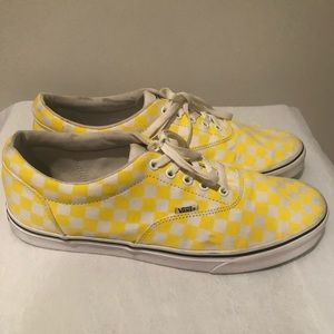 Vans, yellow checkered, size 13